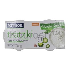 Krinos tzatziki greek yogurt dip Jalapeno 2x120 g 